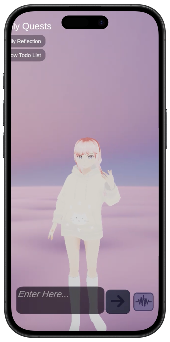 Futuristic user interface for Ari assistant.