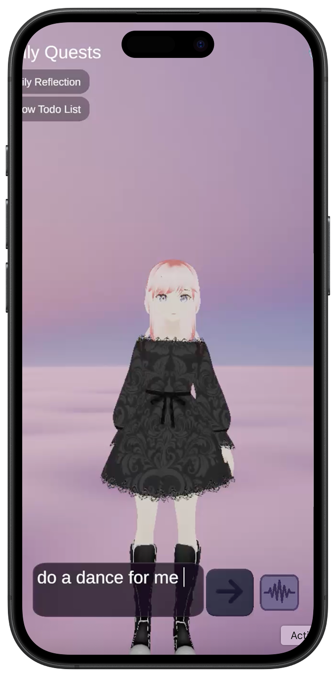 Ari assistant displaying personalized data visualization.